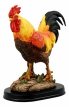 Ebros Proud Country Chicken Rooster Statue with Base 7.5&quot; H - £21.50 GBP