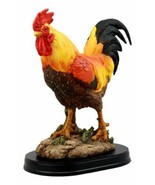 Ebros Proud Country Chicken Rooster Statue with Base 7.5&quot; H - £21.38 GBP