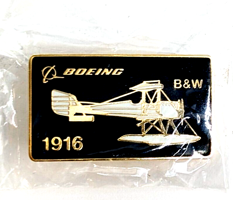Boeing 1916 Model 1 B &amp; W Seaplane Biplane Aircraft Commemorative Pin Av... - $14.99
