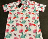 Bad Birdie Golf Polo Shirt Men&#39;s Size Large Flamingo Cactus Brand NEW - $54.39