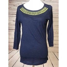 Gap Tunic Top shirt size XS Extra Small Navy blue Y2K Embellished 90s NWT - $18.19