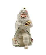 Lenox Holiday Santa Skates Cookie Jar Christmas Medium Porcelain Gold Tr... - $1,100.13 MXN