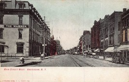 Amsterdam New York Ny~Main Street WEST~1900s Postcard - £4.13 GBP