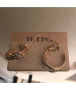 The Icing gold &amp; rhinestone hoop earrings - $17.67