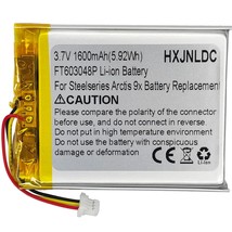 Dc 3.7V 1600Mah Rechargeable Polymer Lithium Battery For Steelseries Arctis 9X W - £25.02 GBP