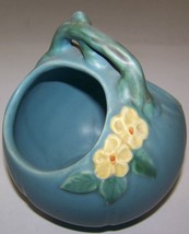 VTG antique Weller Floral #19 F-19 handled  basket vase jardineire pottery - £39.33 GBP