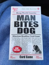 New Moog World Gazette Man Bites Dog Hilarious Headline Card Game 8+ 2-6 Players - £10.98 GBP