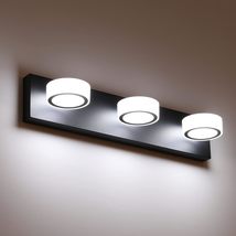 3-Light Black Bathroom Light Fixtures 18W 21.3&quot; Inch Bathroom Vanity Light Wall  - £34.32 GBP