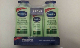 Vaseline Intensive Care Aloe Soothe Body Lotion 20.3 oz. 2 Pack with 10 ... - £21.15 GBP
