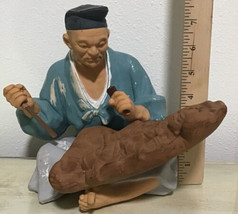 Orient Vintage 1950s Collectible Hakata Urisaki Ceramic Japanese Man Car... - $117.60