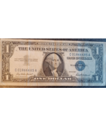 1957 Series One Dollar Silver Certificate United States $1 curculated fo... - £11.84 GBP