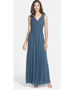 NWT Women&#39;s Laundry by Shelli Segal Sleeveless Blue Chiffon Gown Dress Sz 4 - €79,96 EUR