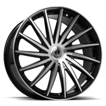 18X8.5 Luxxx Alloys LUX40V 5X105/114.3 +35 73.1 Gloss Black Machined - Wheel - £159.29 GBP