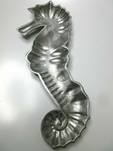 Pewter Seahorse Serving Tray Platter Mold Marlin Ash Original Made In India - $29.67