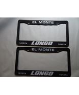 Pair of Longo Toyota El Monte License Plate Frame Dealership Plastic - $38.52