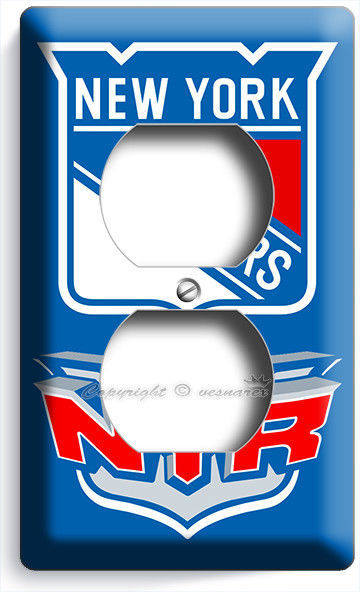 NYR NEW YORK RANGERS NFL HOCKEY NY TEAM OUTLET WALL PLATE COVERS MAN CAVE DECOR