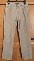 Levi&#39;s 505 Womens 10M Corduroy Pants 30x32 Straight Leg Flap Pocket Khak... - $19.30