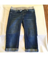 Size 12R Justice simply low capri pants blue jean flat front girls - £14.14 GBP