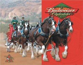 Budweiser Clydesdales Metal Sign USA Made Bud Beer Retro Style Wall Decor #1281 - £15.96 GBP
