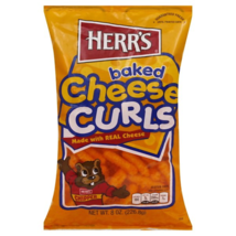 Herr&#39;s Original Baked Cheese Curls, 4-Pack 8 oz. Bags - £24.70 GBP