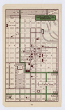 1951 Original Vintage Map Of Sacramento California Downtown Business Center - £20.98 GBP