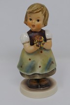 Goebel Hummel 1963 Porcelain Figurine #257 For Mother Girl with Flowers - £14.69 GBP