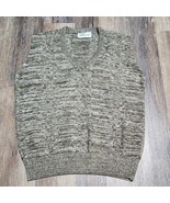 VTG Jantzen Cable Knit Cardigan Sweater Vest Men L V Neck Brown Preppy M... - €21,86 EUR