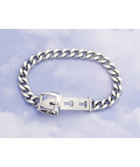 Vintage Silver-Tone Belt Bracelet 6.5 inches by Avon H2 - $29.99