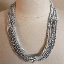 White silver beaded necklace - $16.83