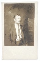 RPPC Older Man Hard Rough but Handsome Gentleman Studio Photo Postcard D27 - £11.22 GBP