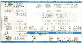 Vintage Sugar Minott Ticket Stub July 20 1992 St. Louis Missouri - £19.54 GBP