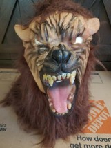 Vintage Halloween mask  werewolf  brown wolf  1990s distortions? Don post? New - £26.25 GBP