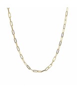 fine jewelry 925 sterling silver necklace cross paper clip shape gold pl... - £25.54 GBP