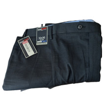 Travel Smart Big Man Pants 52x30 Mens Gray Roundtree Yorke Pleated Cuffe... - $46.28