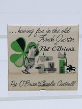 Vintage Matchbook Pat O’Brien&#39;s Charlie Cantrell French Quarter New Orleans - £10.38 GBP