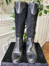 Diego di Lucca Women&#39;s Black Leather Upper Round Toe Knee High Boots Siz... - $30.00