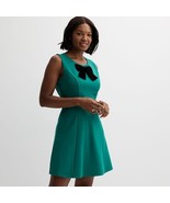 Women&#39;s Draper James Sleeveless Velvet Bow Ponte Dress, Size: XXL, Green - $687.50 MXN