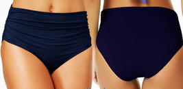 NEW Anne Cole Navy Convertible High Waist Swimwear Bikini Bottom S Small - £16.23 GBP