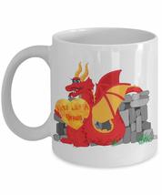 PixiDoodle Fierce Motivational Dragon Gift Coffee Mug (11 oz, White) - £20.04 GBP+
