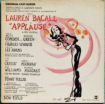 Applause Original Broadway Cast Recording LP 1970 Vinyl Album - Lauren Bacall - £3.91 GBP