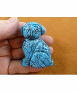 (Y-DOG-SH-719) blue SHAR PEI Pug sharpei dog gemstone FIGURINE carving d... - €14,91 EUR