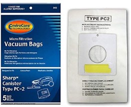 Sharp Canister Vacuum Bags PC-2 by Envirocare - £5.35 GBP