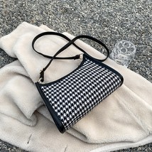 Fashion Plaid Pattern Handbag Vintage Woolen Women Purse Crossbody Bag Hobo Port - £22.01 GBP