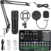 Asmuse Podcast Equipment Bundle, Bm800 Condenser Podcast Microphone Bundle Kit - £54.51 GBP