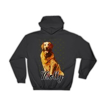 Golden Retriever Personalized Polka Dots : Gift Hoodie Molly Dog Pet Animal Pupp - £28.94 GBP