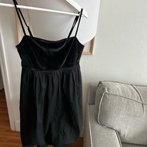 American Eagle Black Velvet Goth Mini Dress Size S - $608.24 MXN