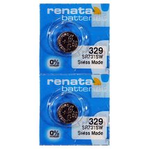 Renata 329 SR731SW Batteries - 1.55V Silver Oxide 329 Watch Battery (10 Count) - £3.18 GBP+
