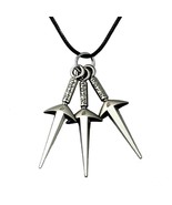 NARUTO NECKLACE Triple Kunai 3 Dagger Pendant Minato Ninja Anime Leaf Vi... - €7,83 EUR