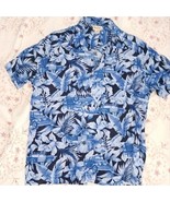 Panama Jack Shirt Hawaiin Floral Blue Island  Shirt Large - £18.39 GBP