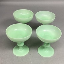 Set Of 4 Green Dessert Sherbet Glasses - 4.25”Hx3.75”D - $455.47 MXN